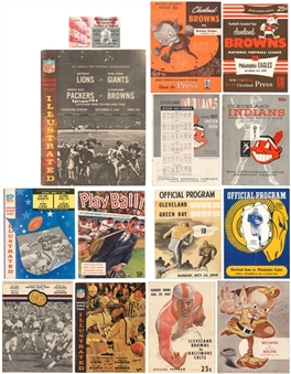 1940-1969 Cleveland Browns & Indians Program Collection (51 Different) 